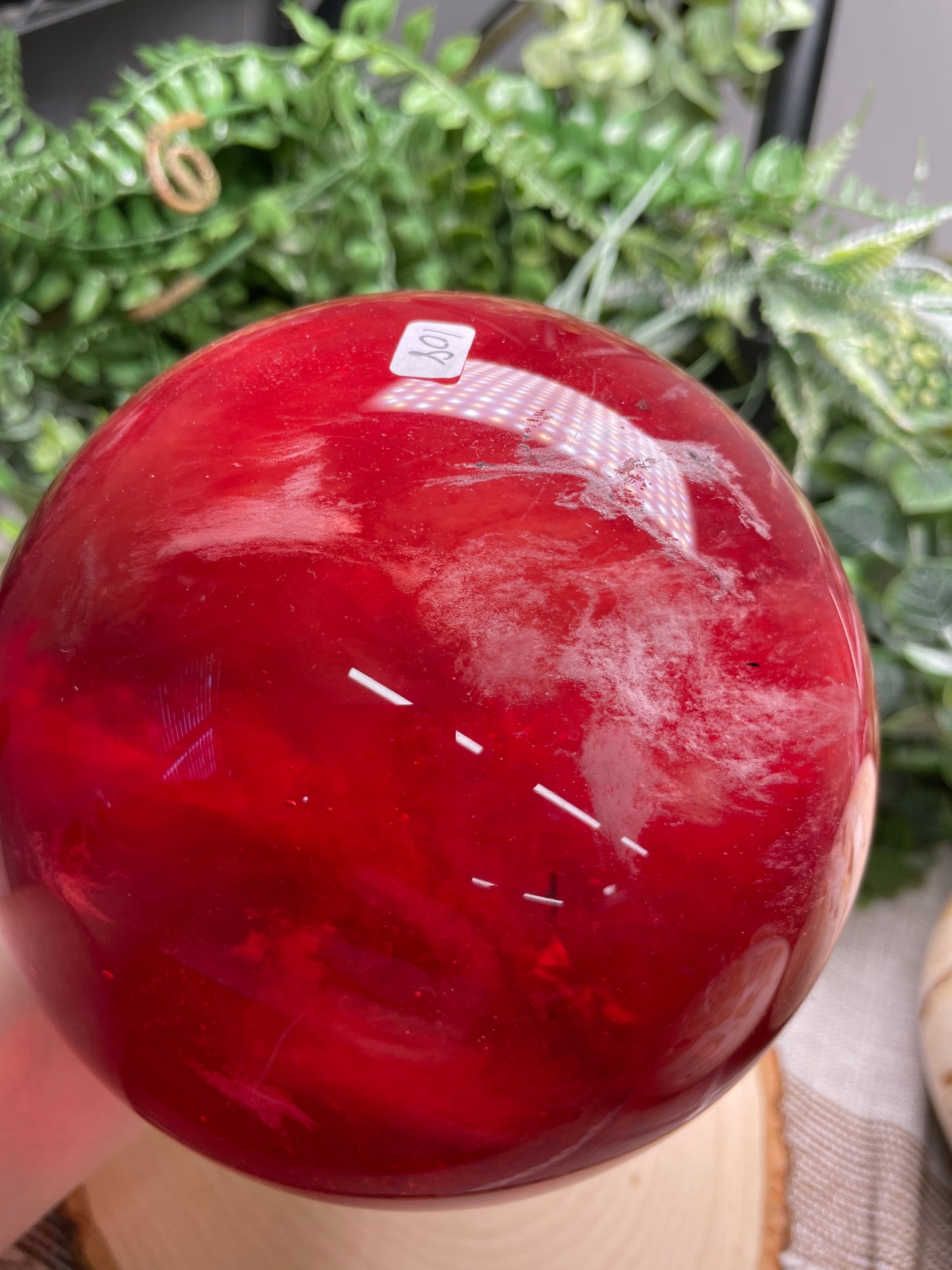 XXL Cherry Quartz (Smelted Quartz) Sphere