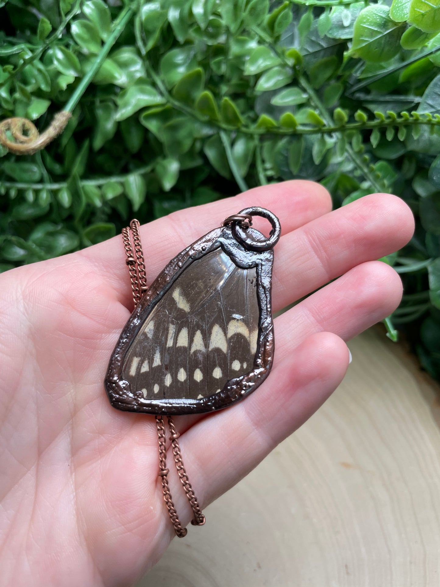 Rose Quartz Butterfly Wing Necklace