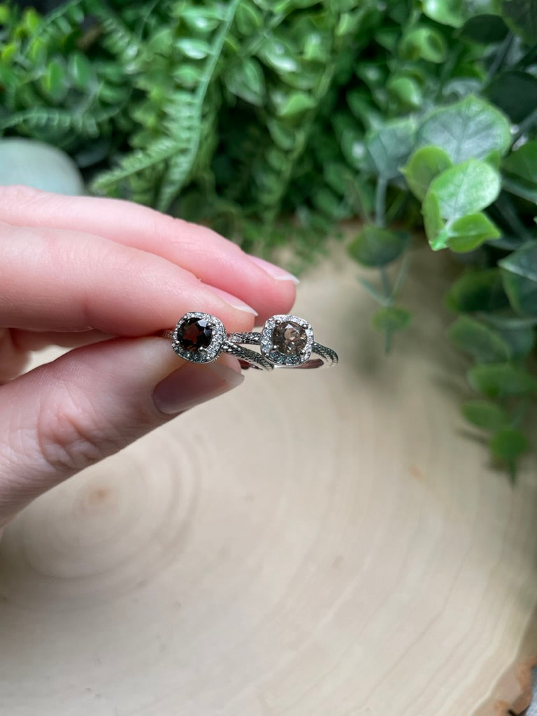 Smoky Quartz Adjustable Ring