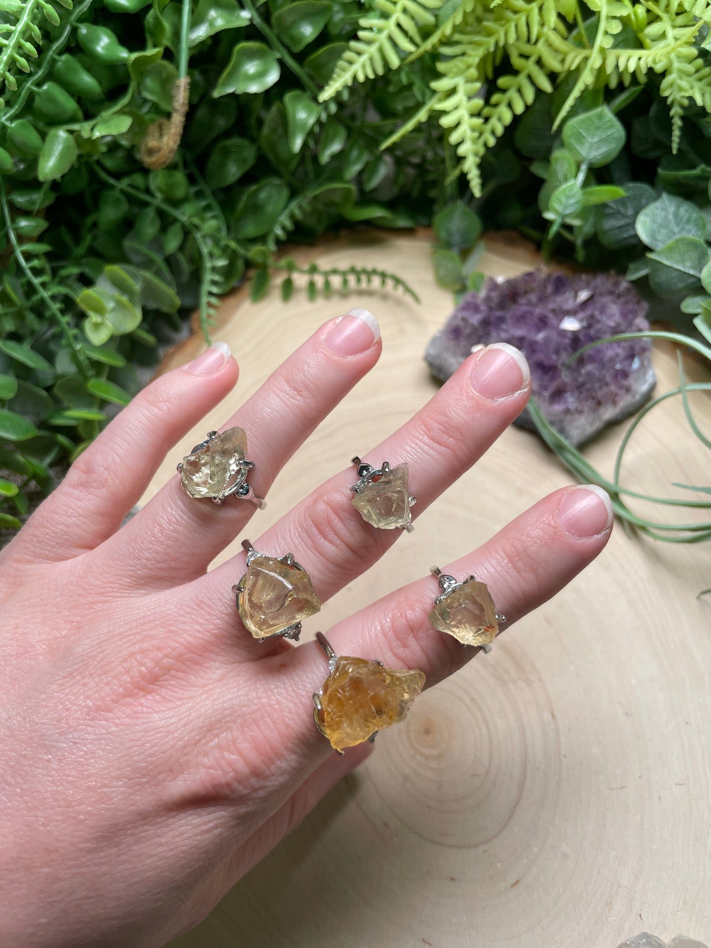 Citrine Adjustable Ring