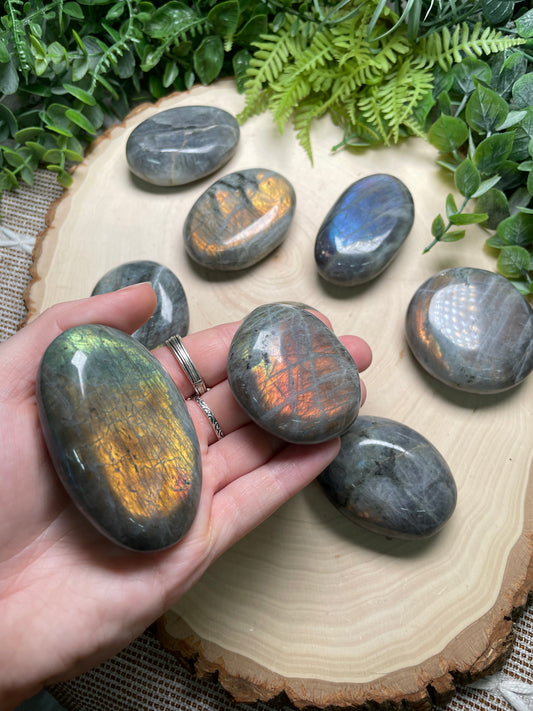 Sunset Labradorite Palm Stone