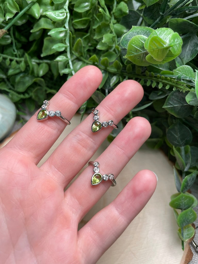 Peridot Adjustable Ring