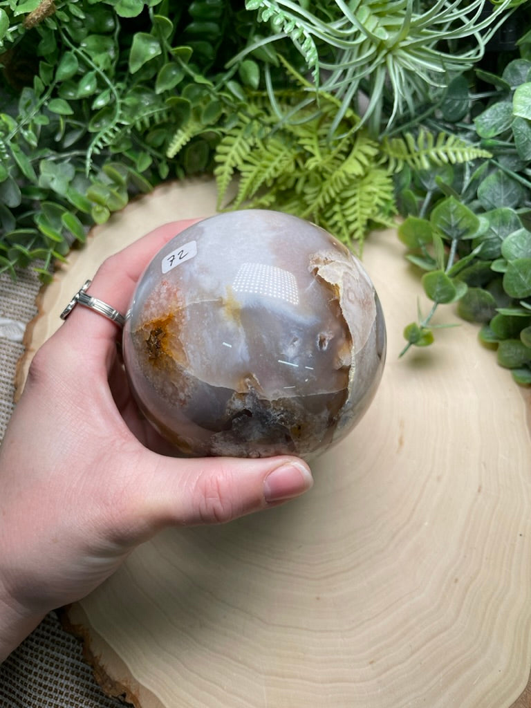 Flower Agate Sphere