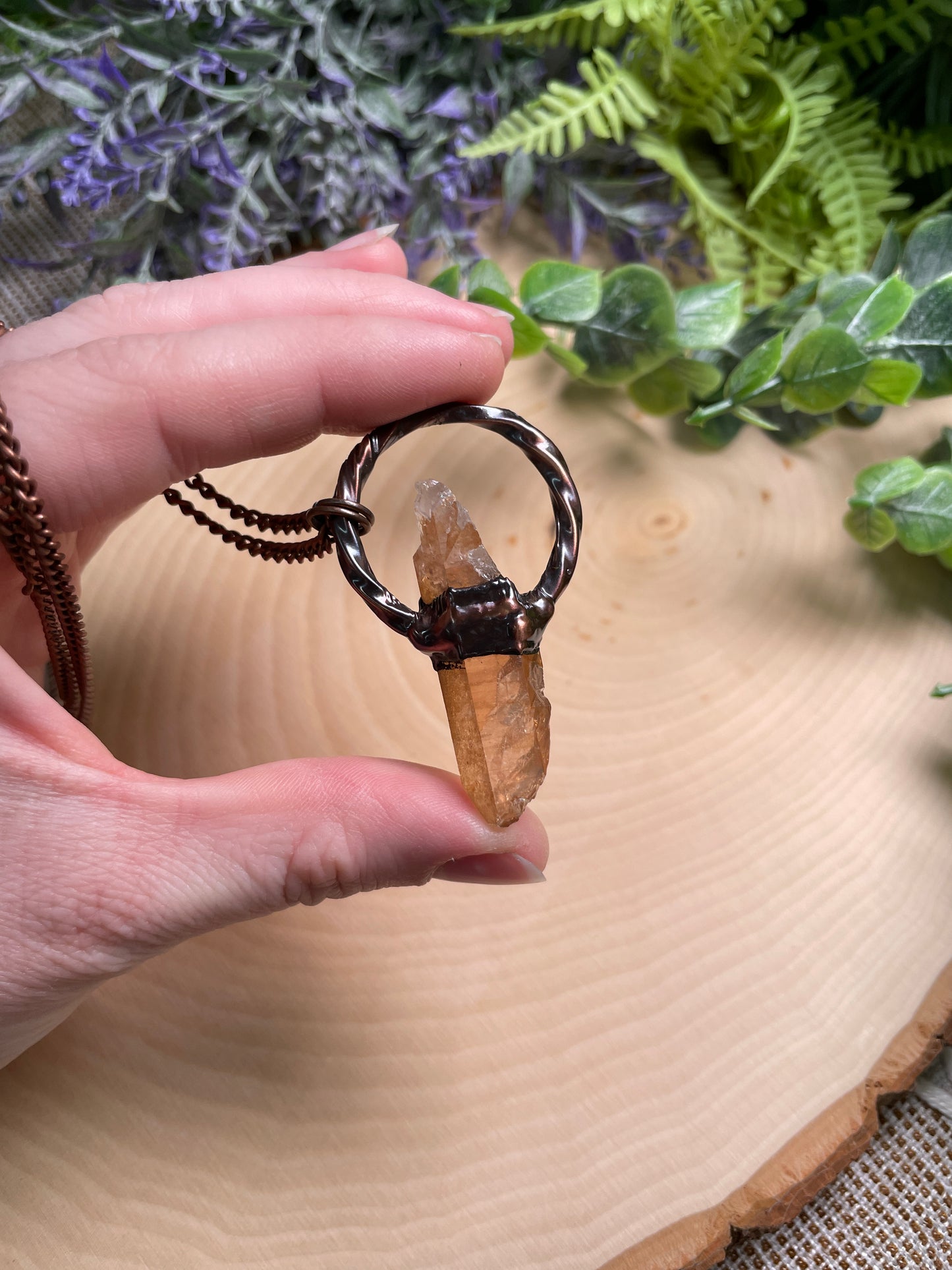 Tangerine Quartz Necklace