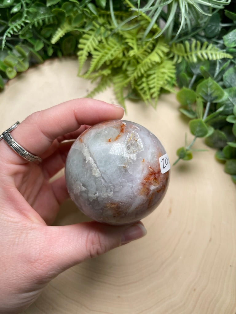 Flower Agate Sphere