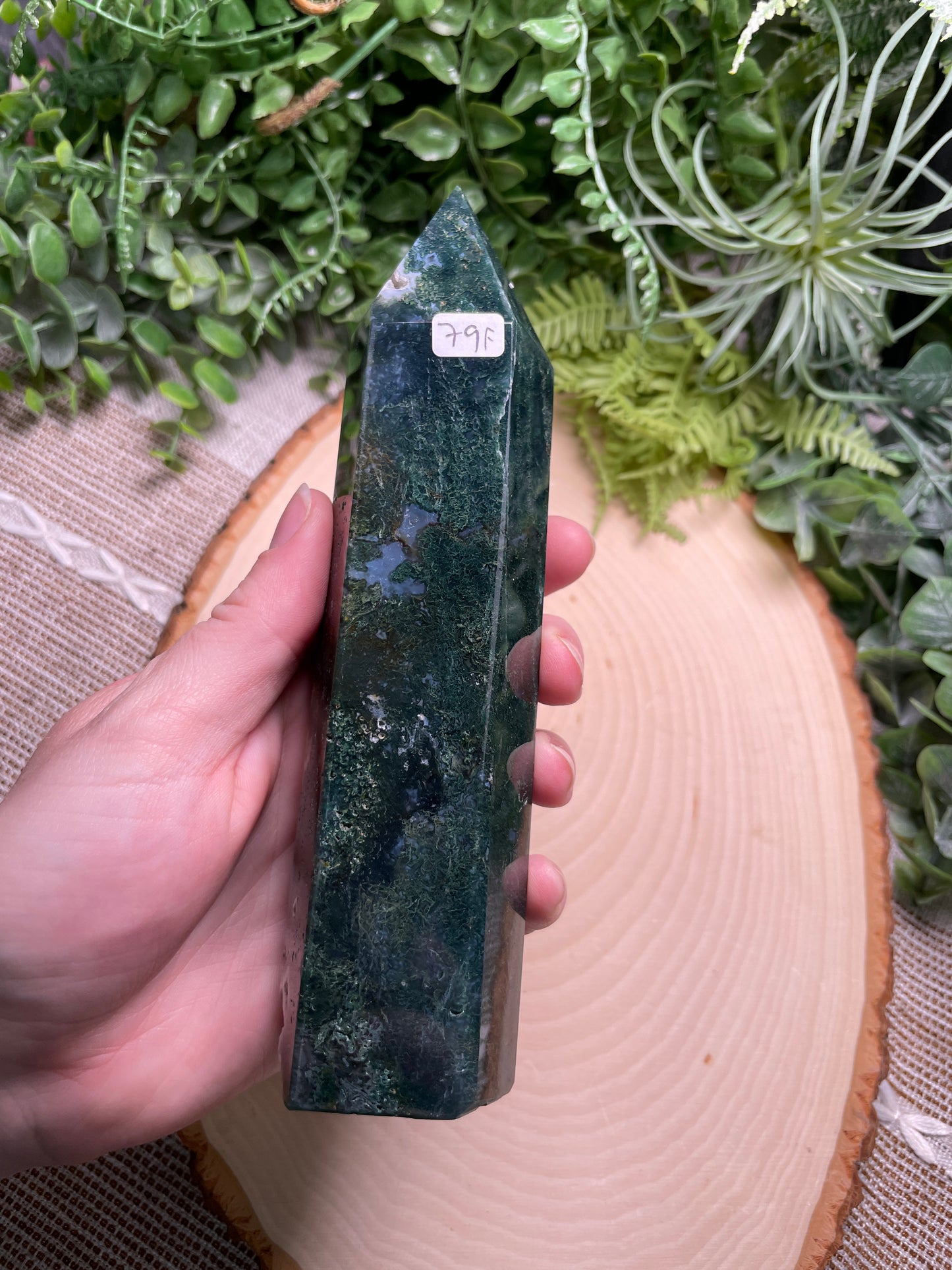 XL Moss Agate Tower