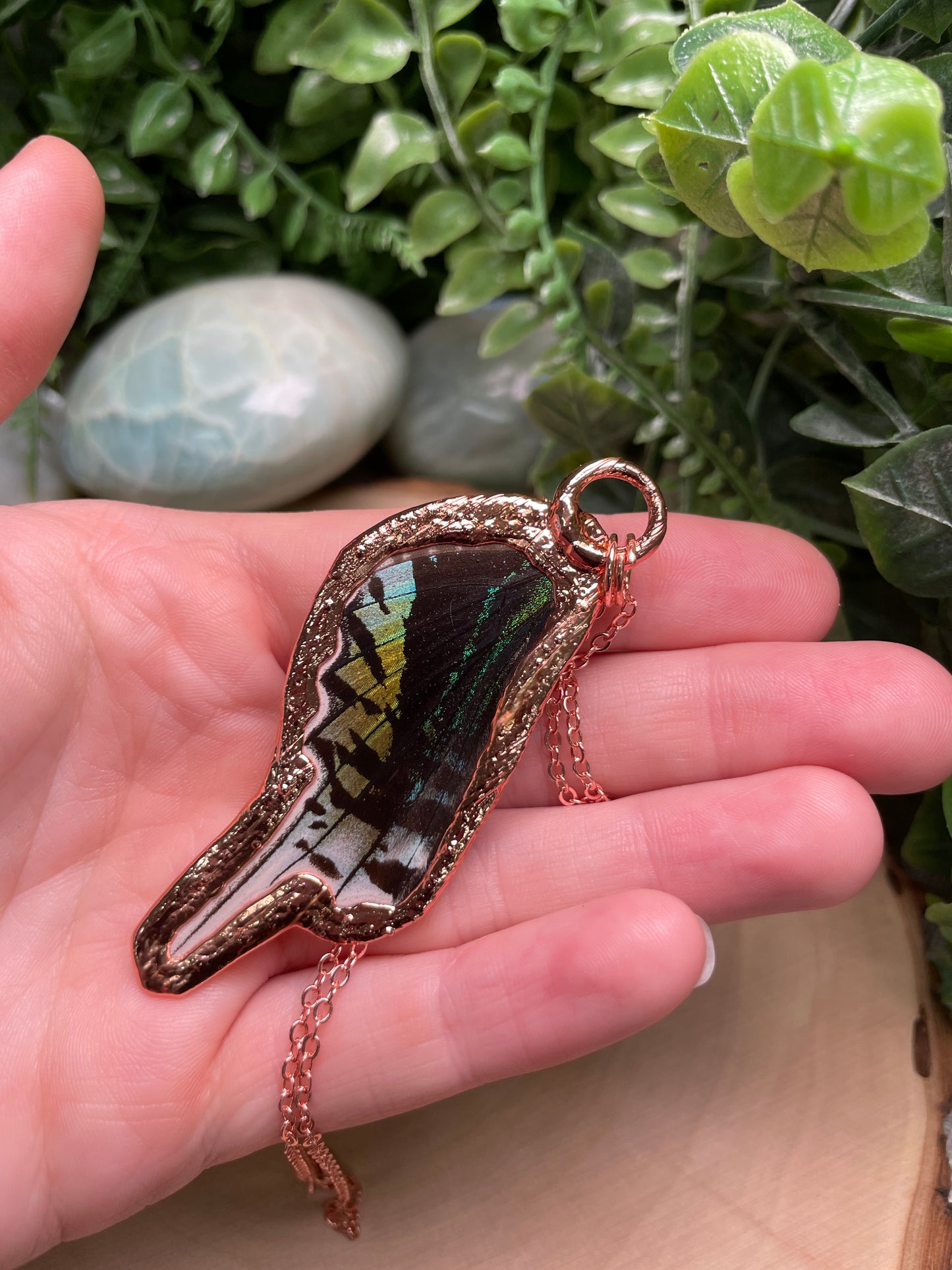 Labradorite Butterfly Wing Necklace