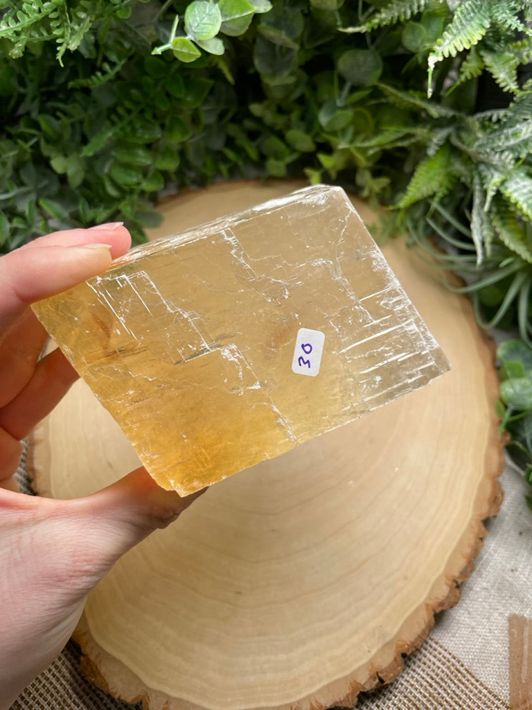 Honey Calcite Cube