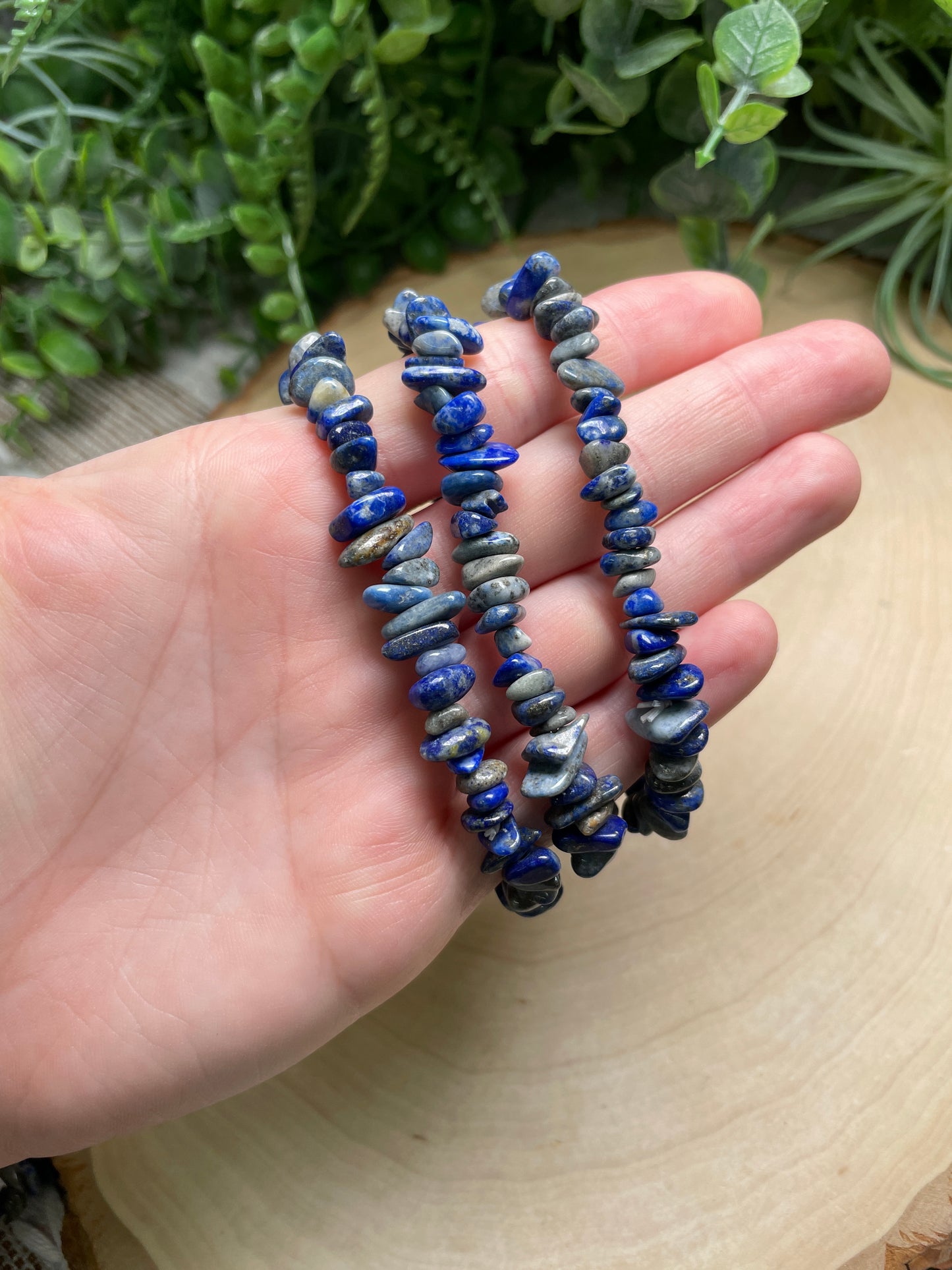 Lapis Chip Bracelet