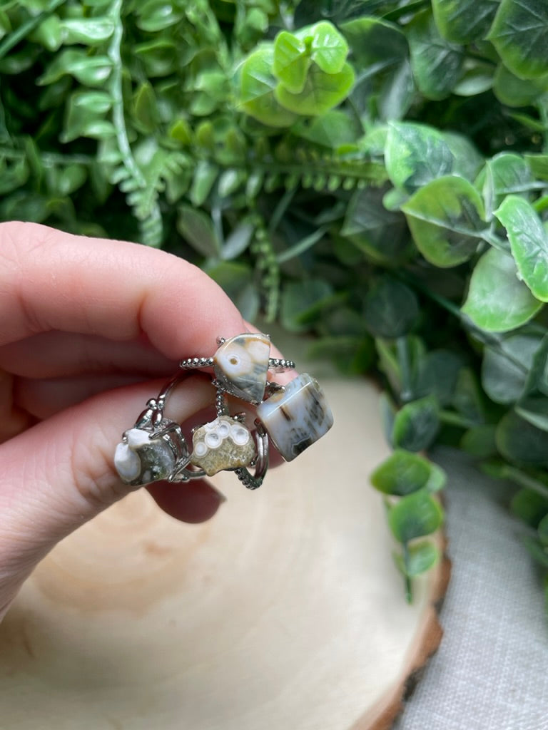 Ocean Jasper Adjustable Ring