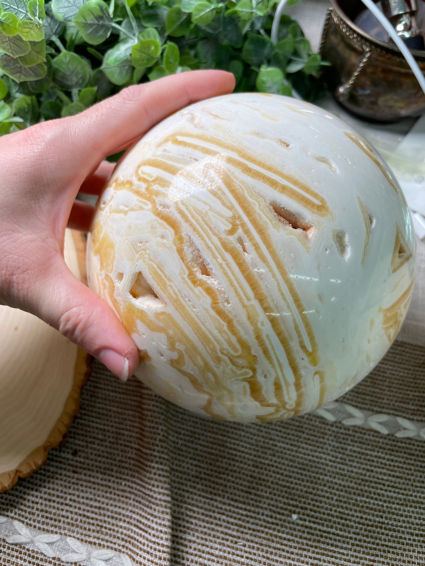 XXL Orange Calcite Sphere