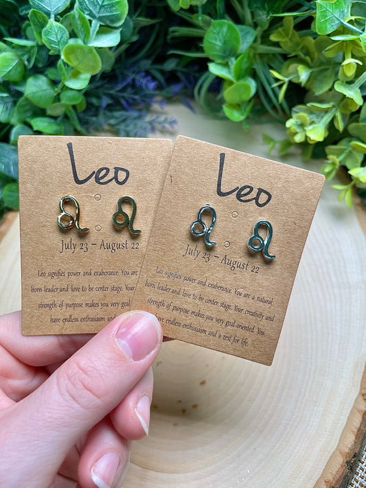 Leo Stud Earrings