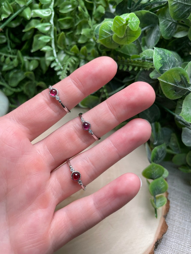 Garnet Adjustable Ring