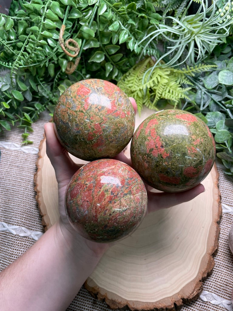 Unakite Jasper Sphere