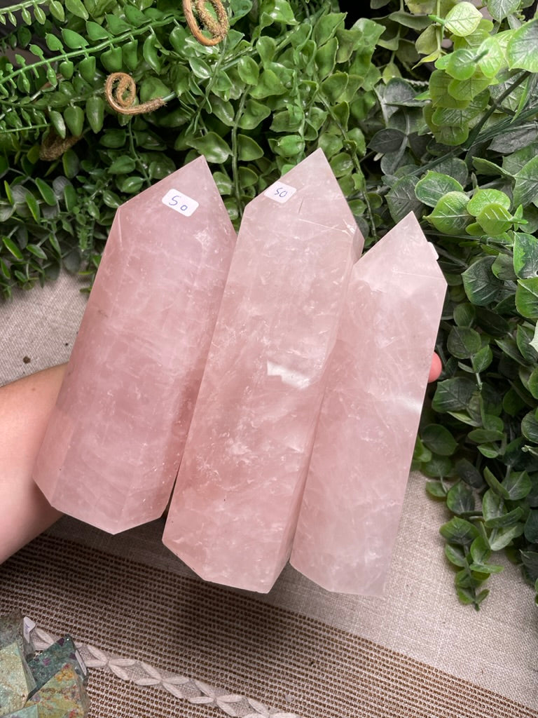 XL Rose Quartz Tower