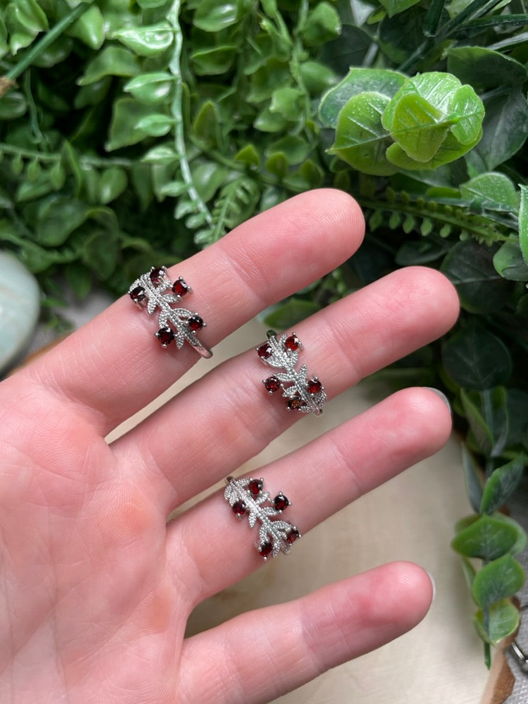 Garnet Adjustable Ring