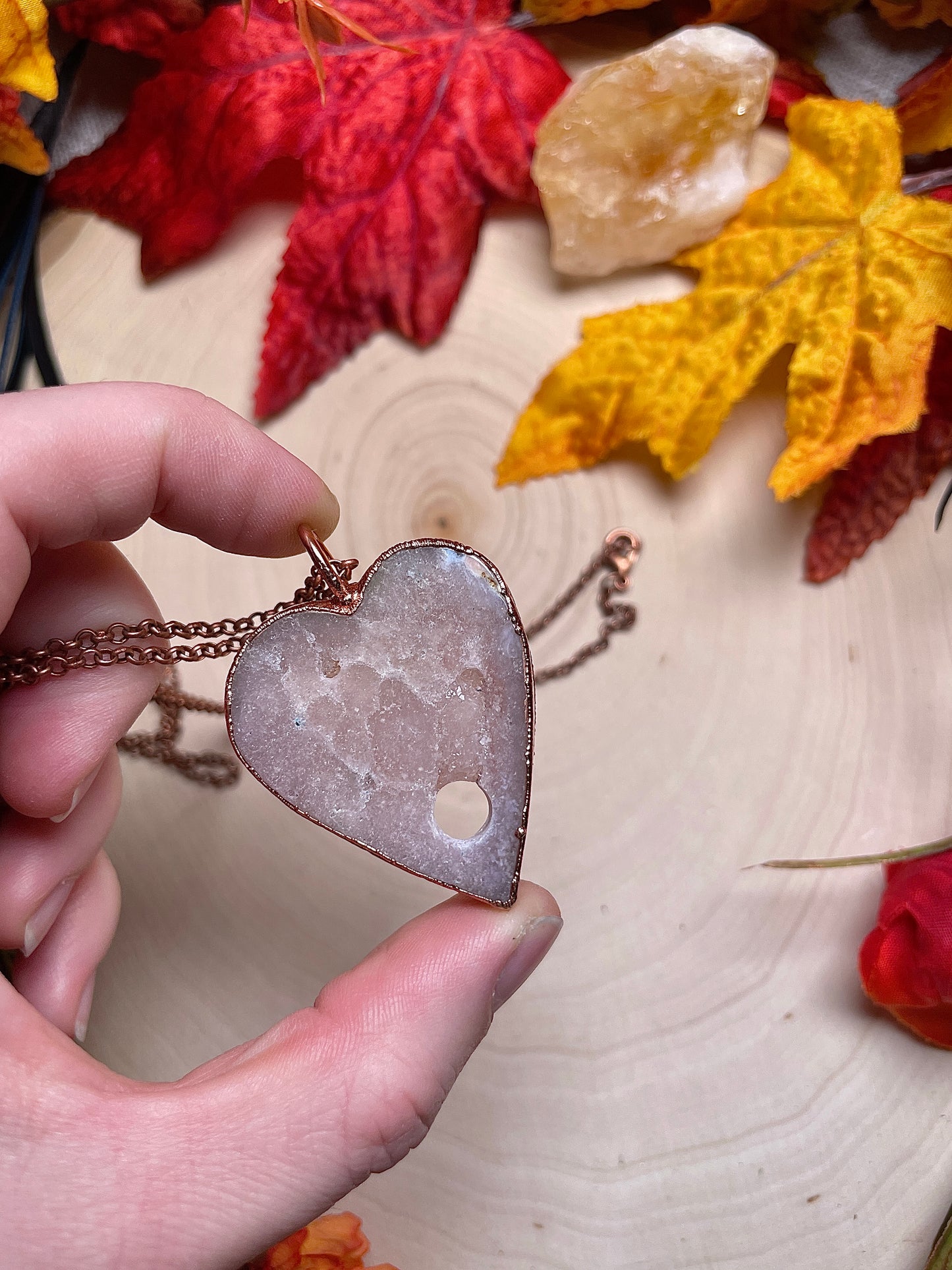 Pink Amethyst Planchette Necklace