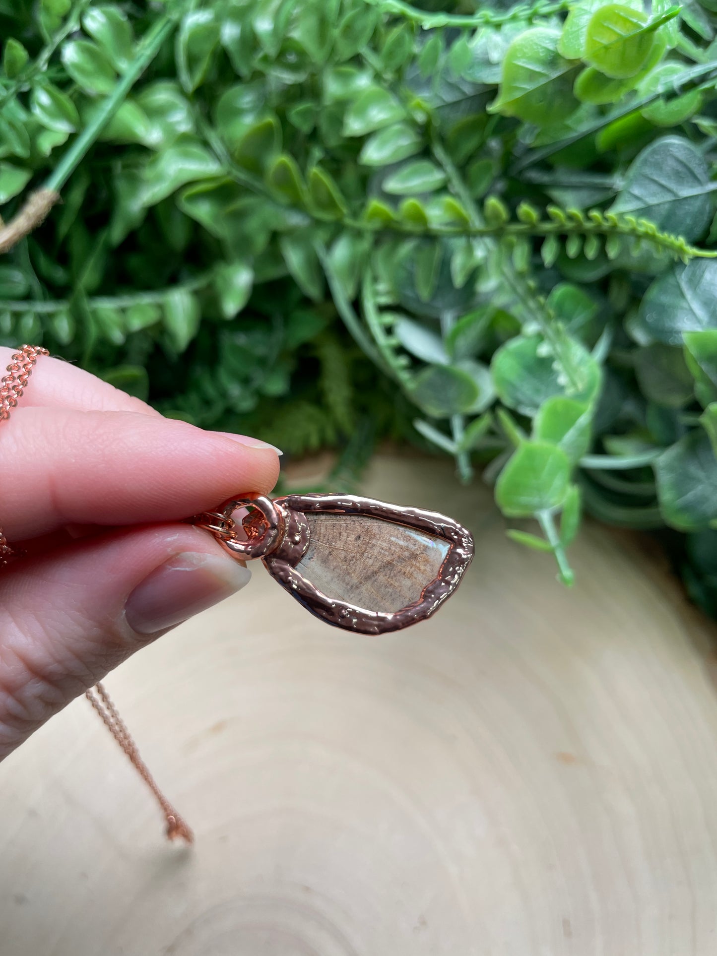 Clear Quartz Moth Wing Necklace