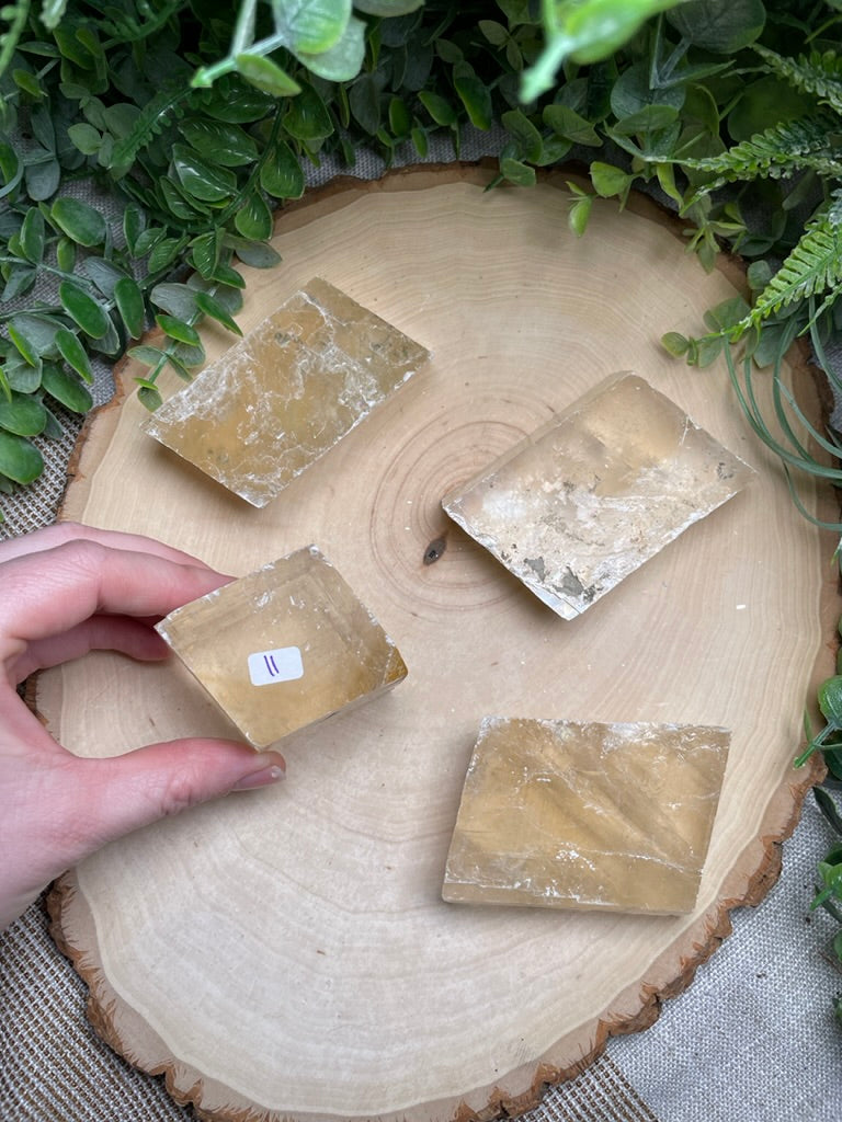 Honey Calcite Cube