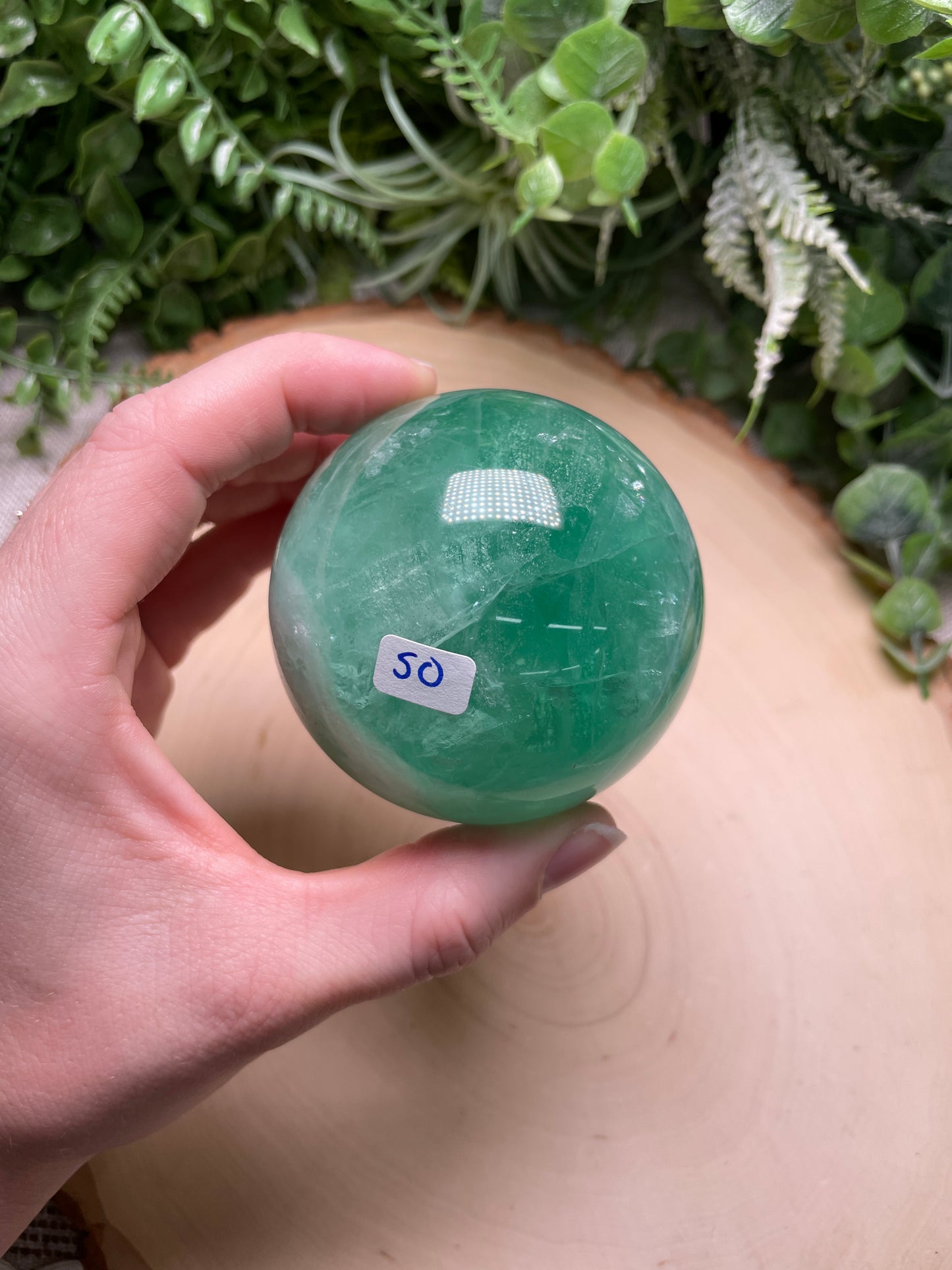 Green Fluorite Sphere