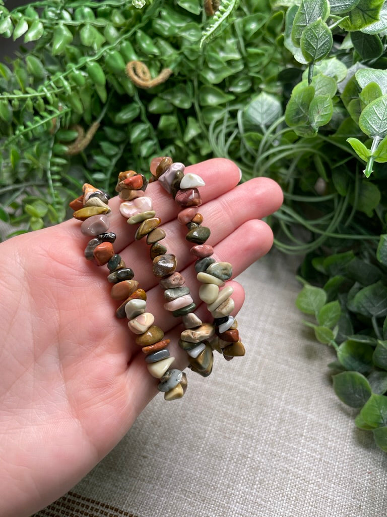 Polychrome Jasper Chip Bracelet