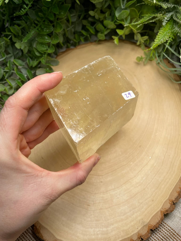 Honey Calcite Cube