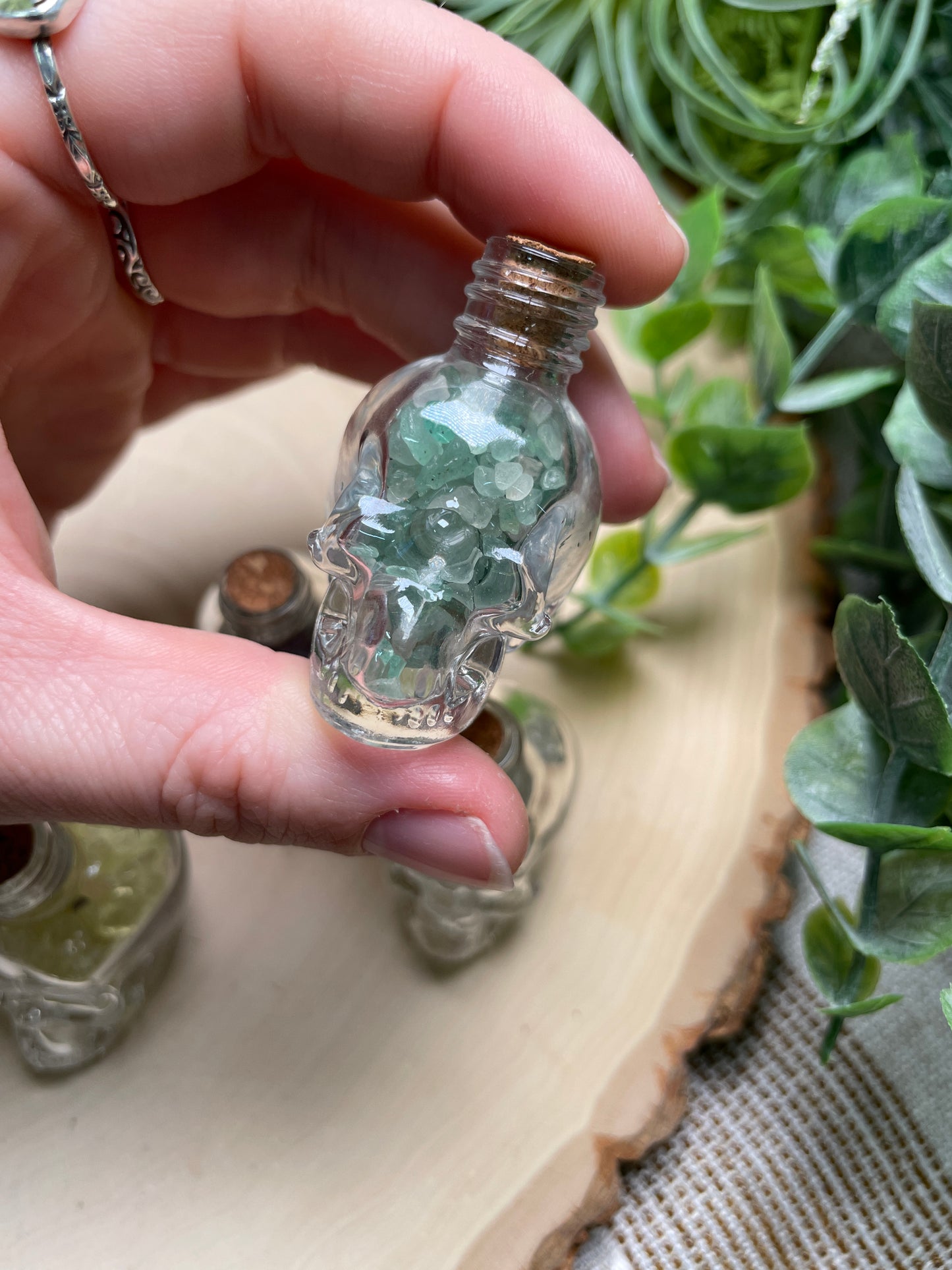 Crystal Chip Skull Vial