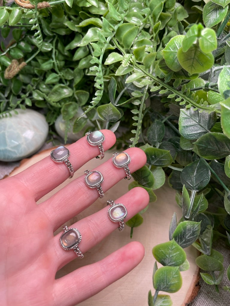 Labradorite Adjustable Ring