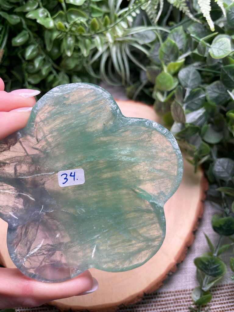 Fluorite Flower Shaped Dish