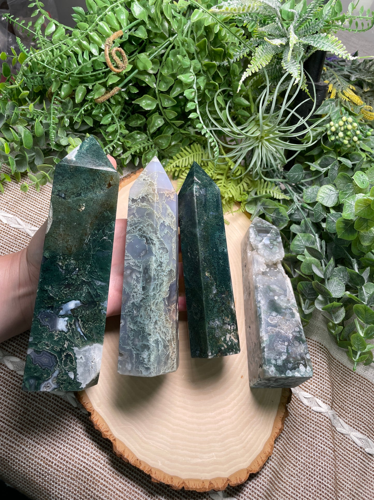 XL Moss Agate Tower