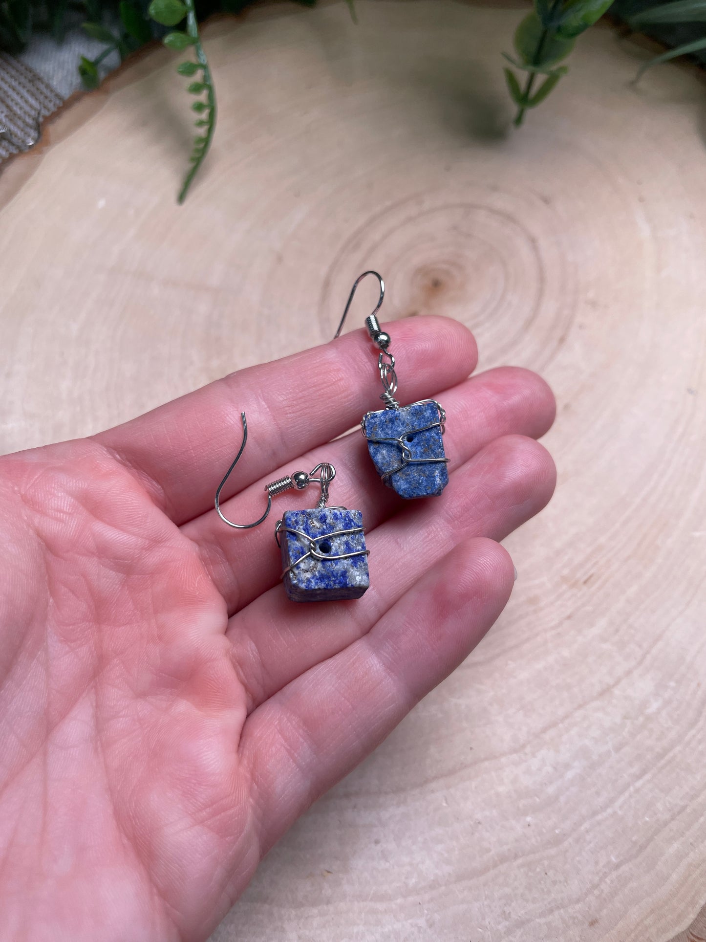 Wire Wrapped Crystal Earrings