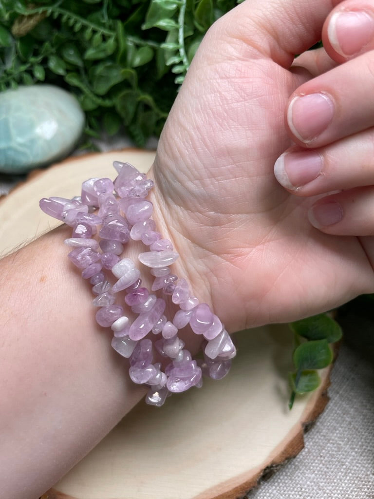 Kunzite Chip Bracelet