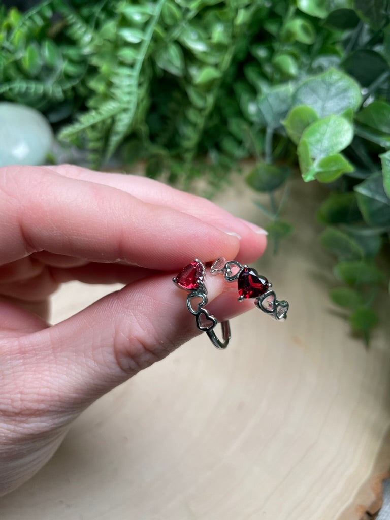 Garnet Adjustable Ring