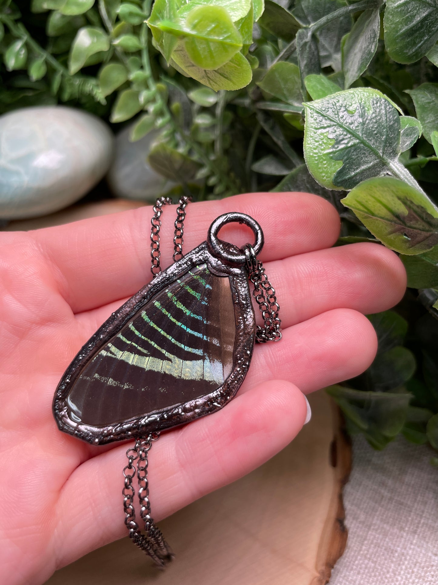 Labradorite Butterfly Wing Necklace