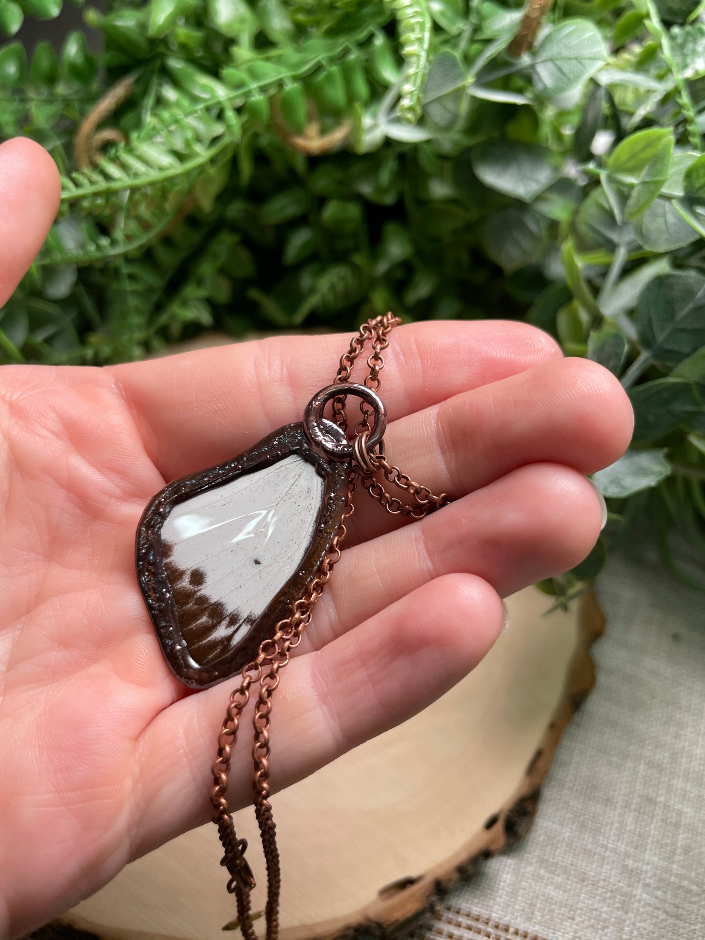 Moonstone Butterfly Wing Necklace