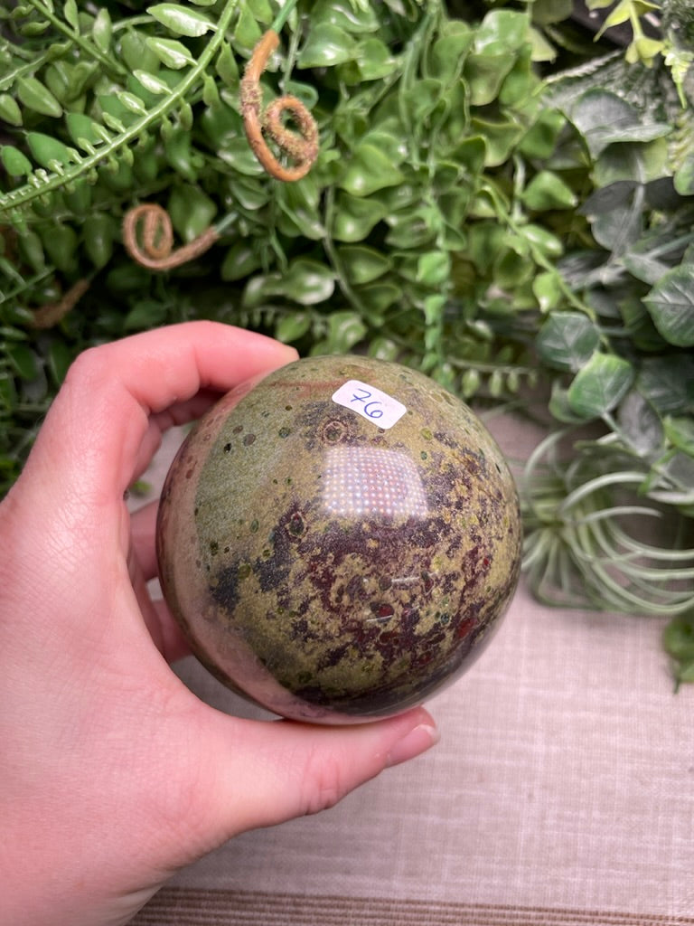 Dragon Blood Jasper Sphere