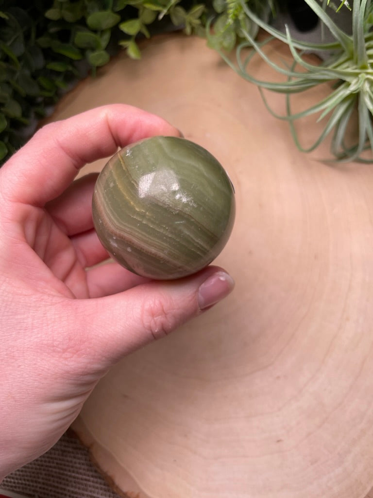 Green Onyx Sphere