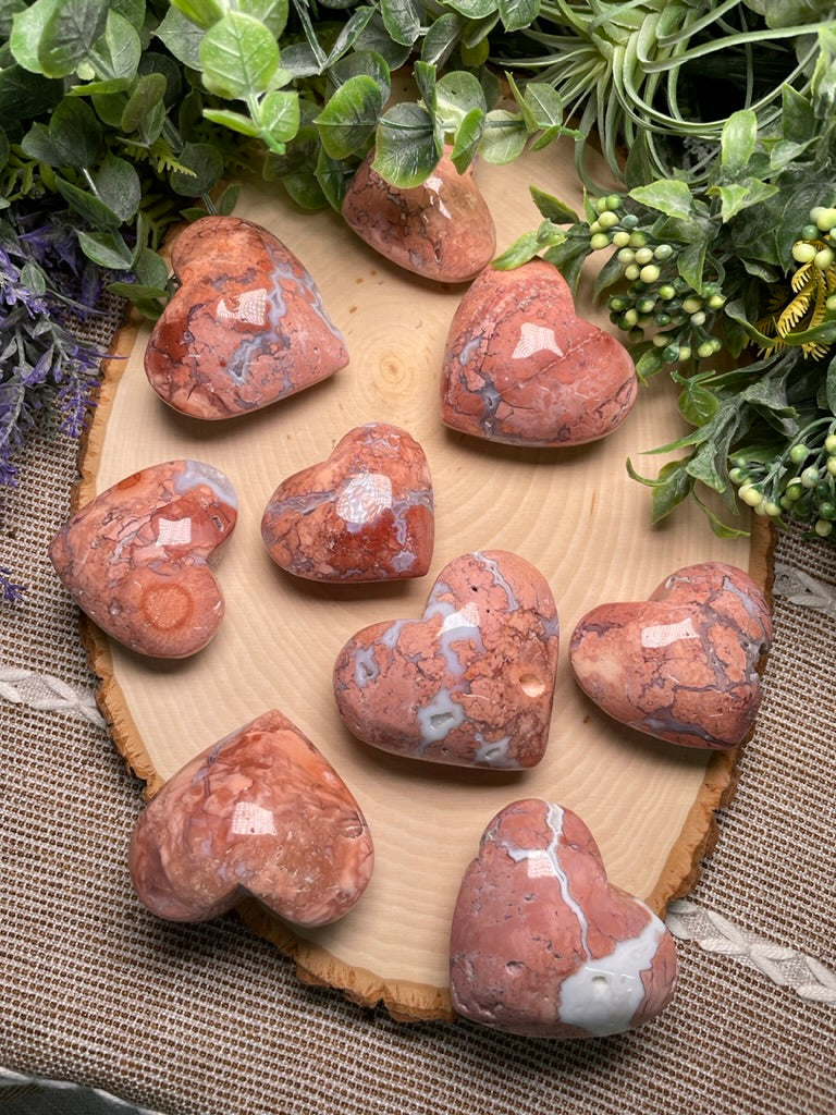 Petal Agate Heart