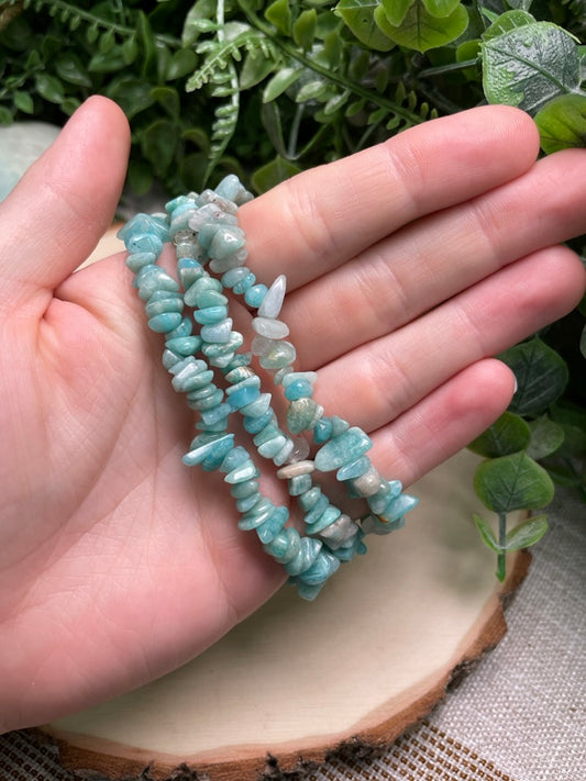 Amazonite Chip Bracelet