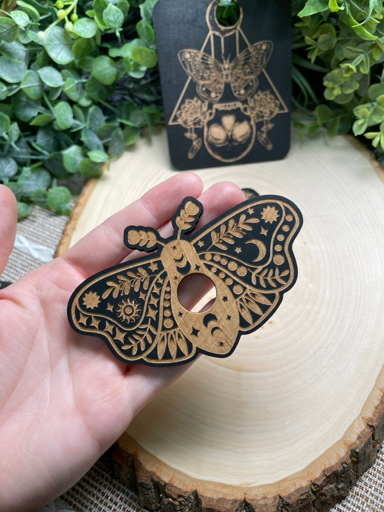 Moth Wooden Sphere Holder
