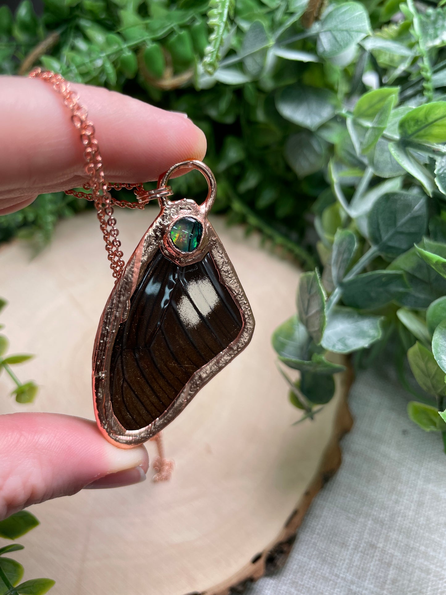 Abalone Shell Butterfly Wing Necklace