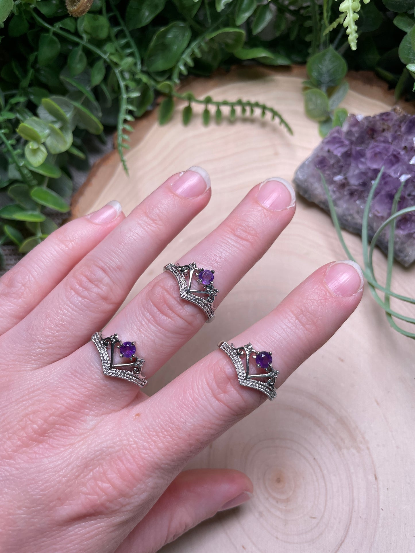 Amethyst Adjustable Ring