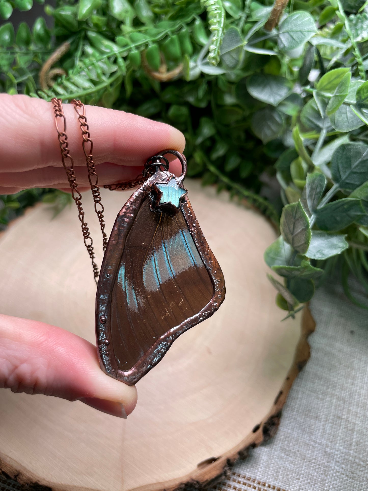 Labradorite Butterfly Wing Necklace