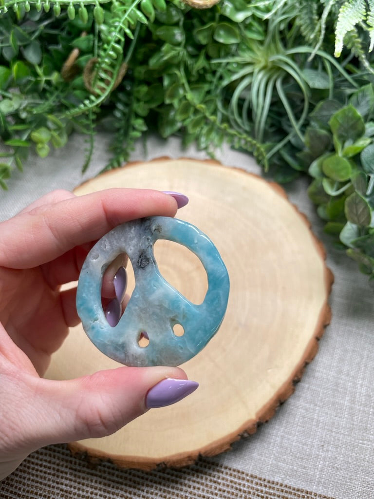 Amazonite Peace Sign