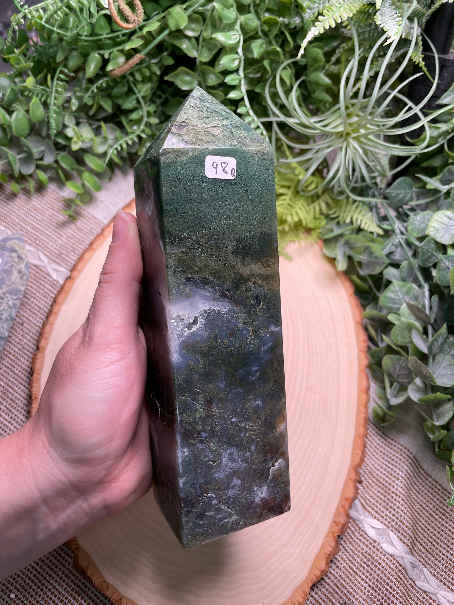 XL Moss Agate Tower