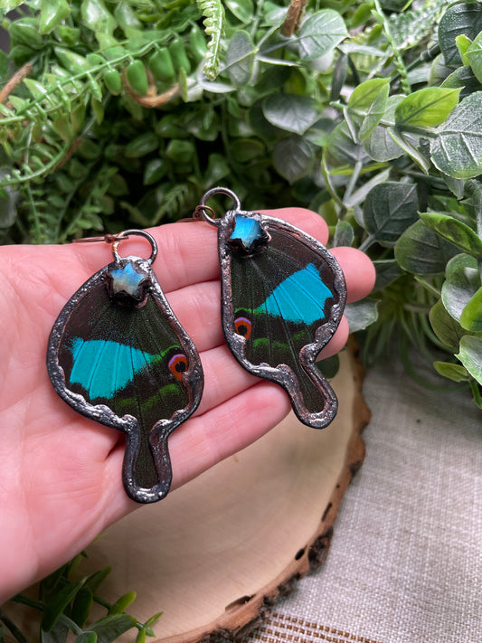 Labradorite Butterfly Wing Earrings