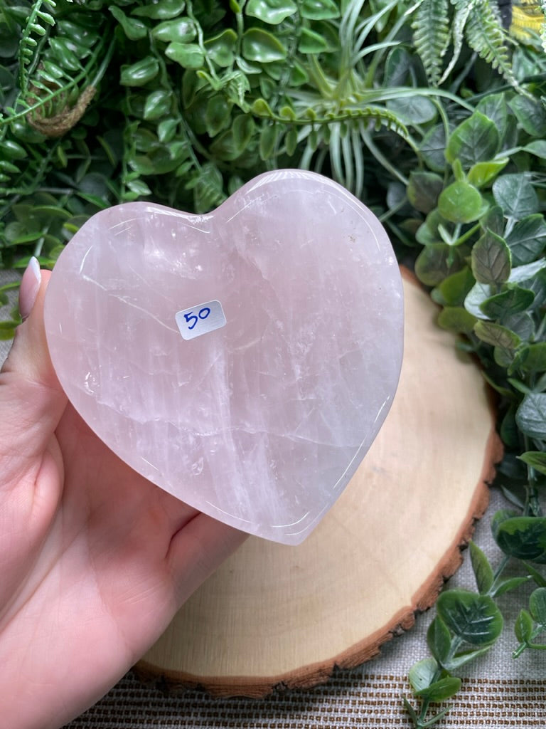 Rose Quartz Heart Dish