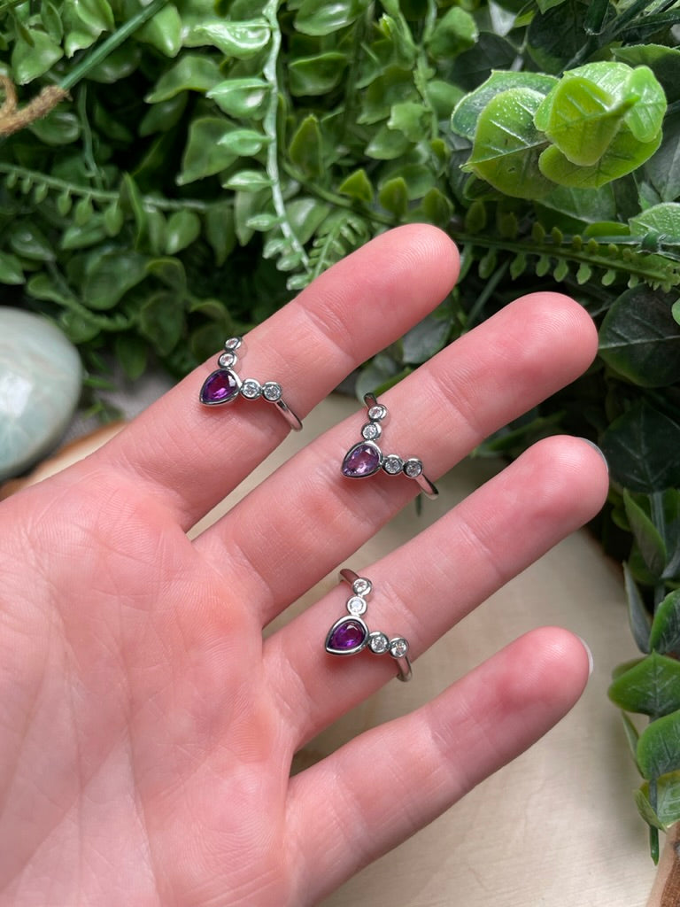 Amethyst Adjustable Ring