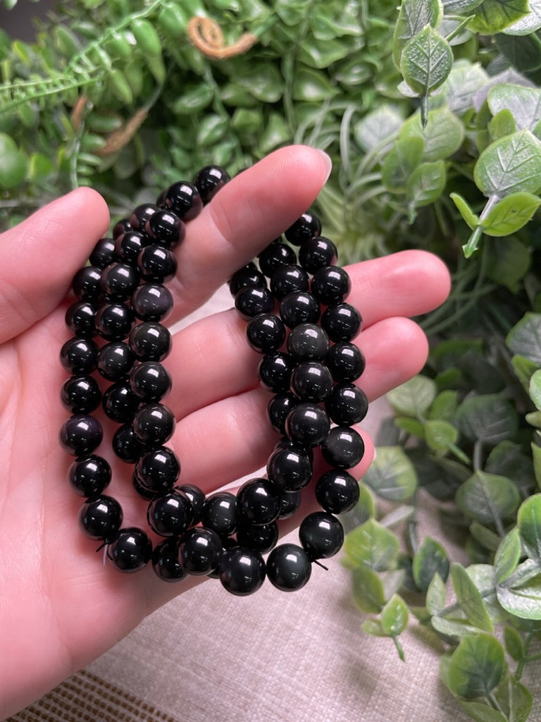 Rainbow Obsidian 8mm Beaded Bracelet