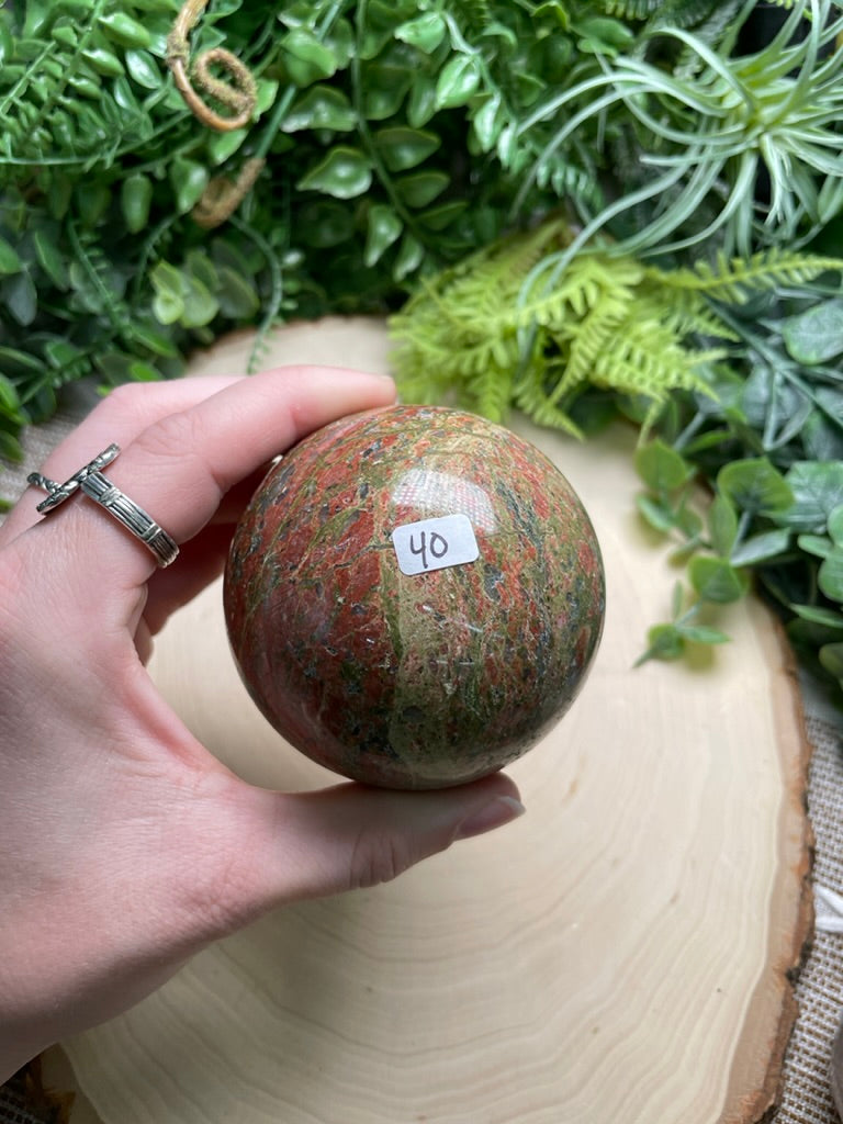 Unakite Jasper Sphere